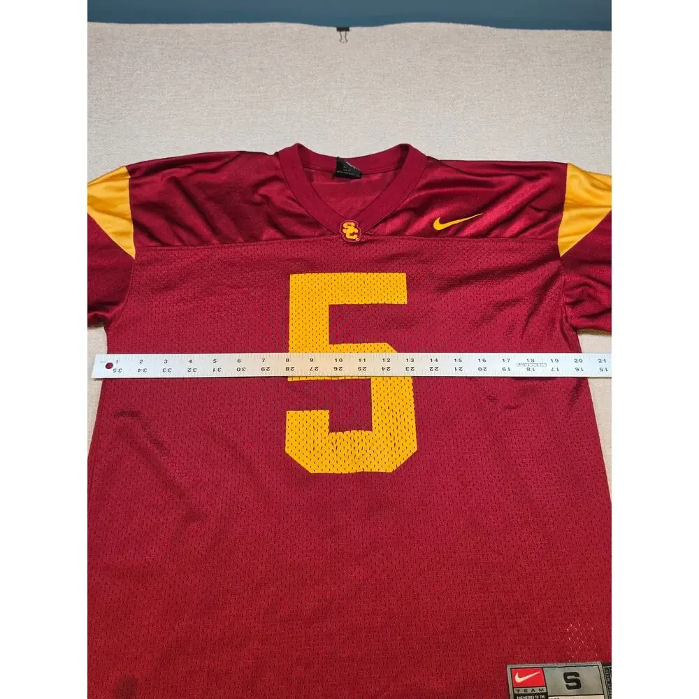 Nike USC Trojans Football Jersey Adult Small Maroon Reggie Bush #5 NCAA Mesh